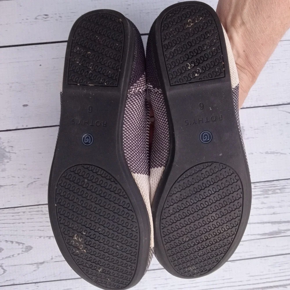 ROTHY'S Retired The Flat Captoe Buffalo Plaid Slip On Ballet Preppy Trendy Sz. 6